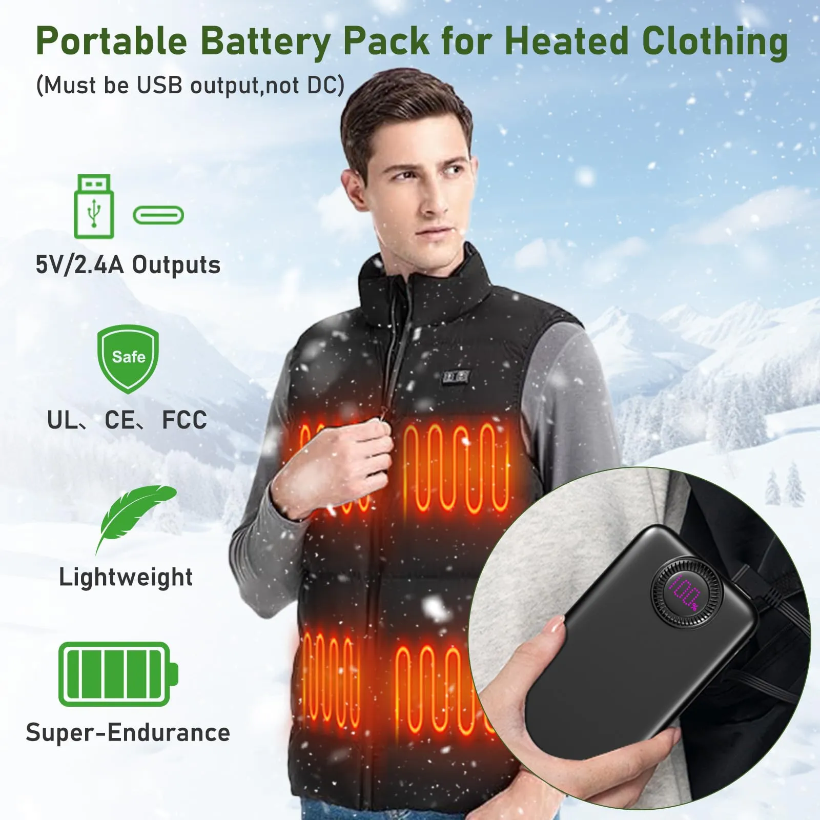 10000mAh Portable Power Bank with Fast Charging