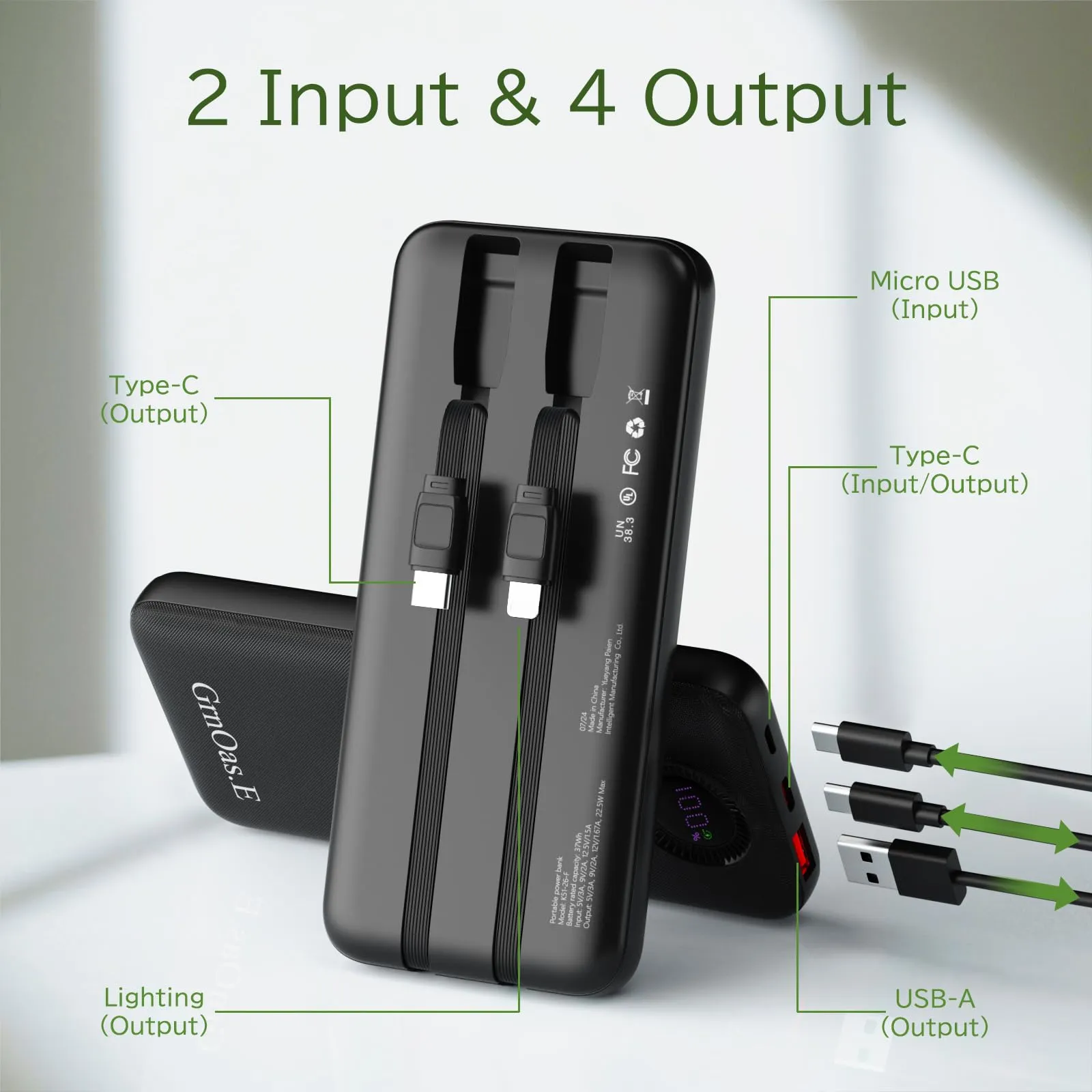 10000mAh Portable Power Bank with Fast Charging