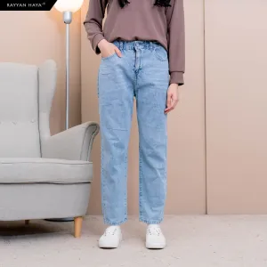Ankle Loose Jeans  (Light Blue)