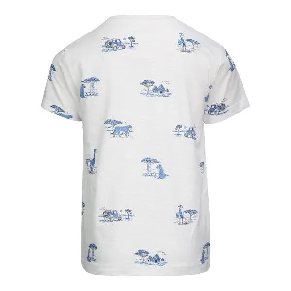 BOYS WHITE GRAPHIC SHORT SLEEVE TSHIRT