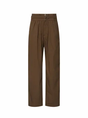 Celia high rise cotton blend wide pants