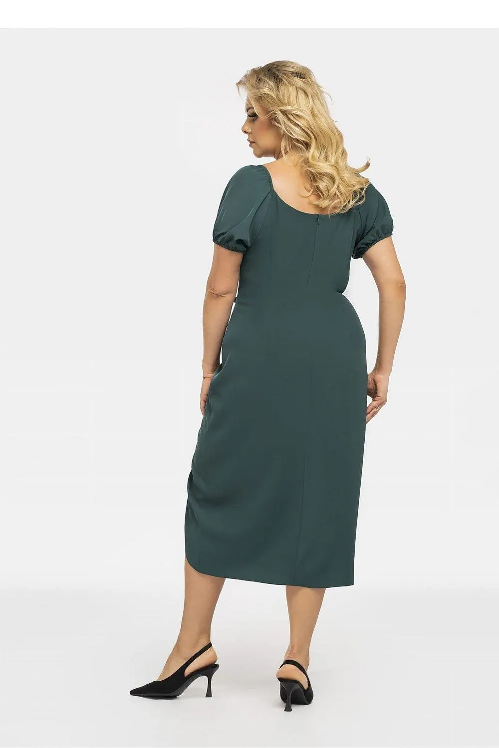 Chic Plus Size Inessa Pencil Dress with Elegant Envelope Neckline