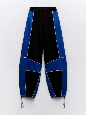 Colour block jogger trousers