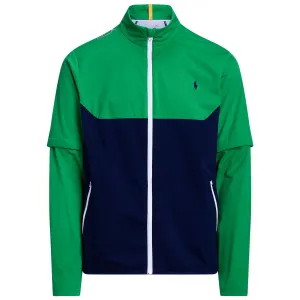 Convertible Water-Repellent Interlock Jacket French Navy/Cruise Green - SS23
