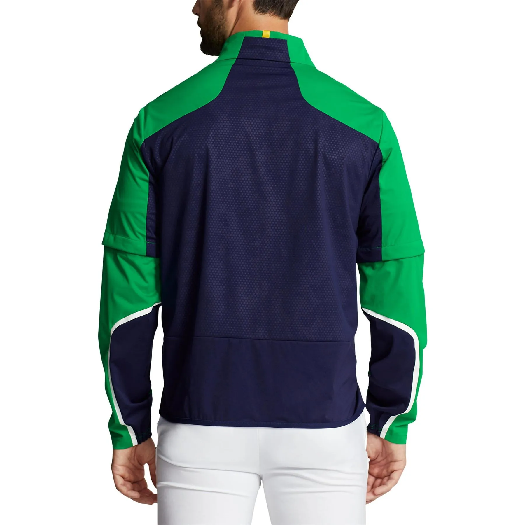 Convertible Water-Repellent Interlock Jacket French Navy/Cruise Green - SS23
