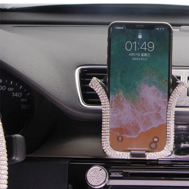 Crystal Rhinestone Car Phone Holder