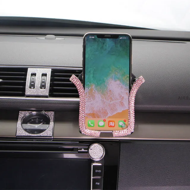 Crystal Rhinestone Car Phone Holder