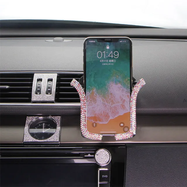 Crystal Rhinestone Car Phone Holder