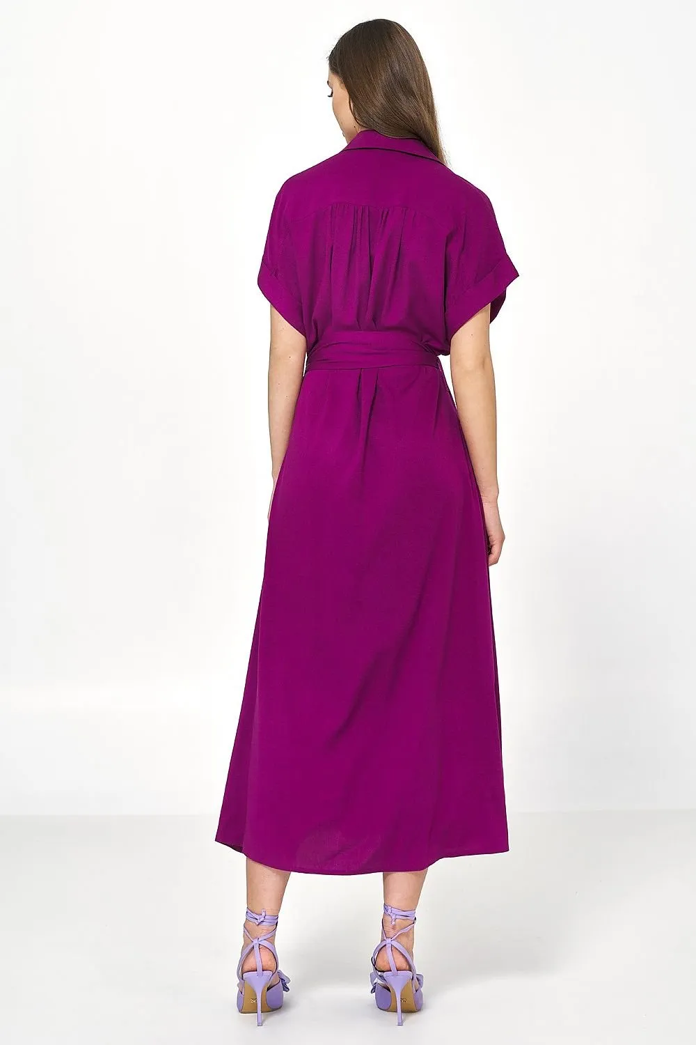 Effortlessly Elegant Viscose Shirt Dress for Casual Days