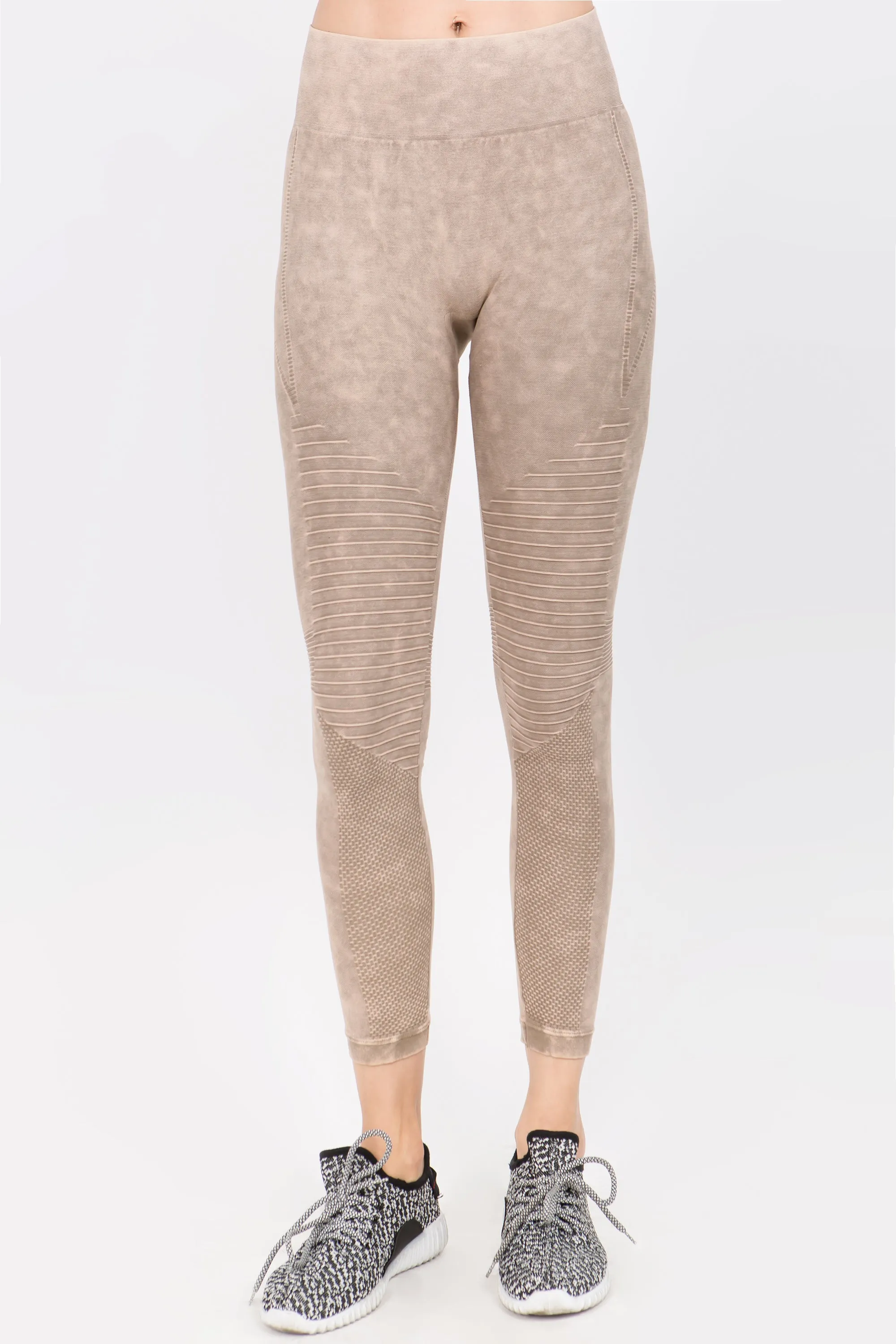 Fallin' Vintage Washed Moto Leggings