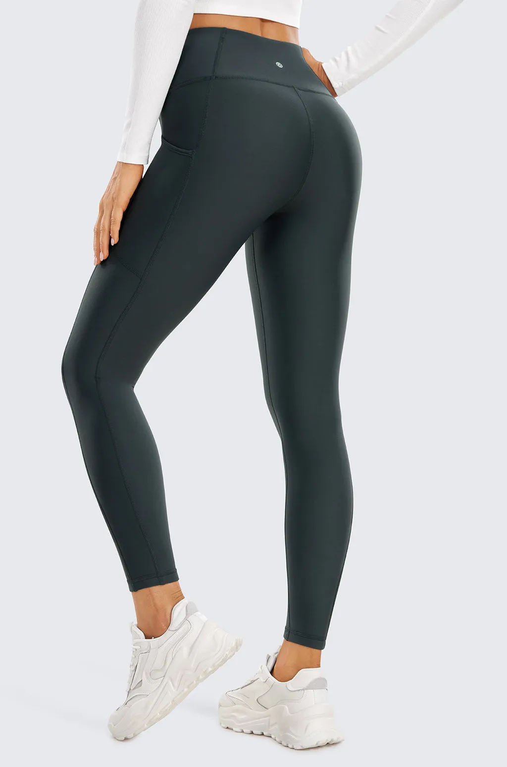 Fleece Lined Leggings with Pockets 25"