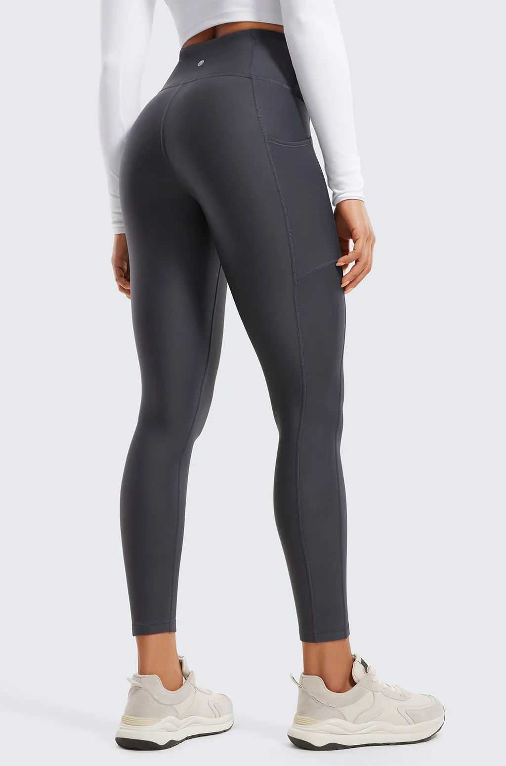 Fleece Lined Leggings with Pockets 25"