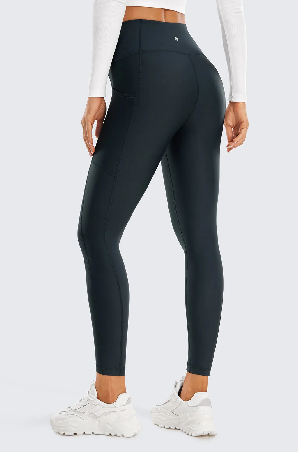 Fleece Lined Leggings with Pockets 25"