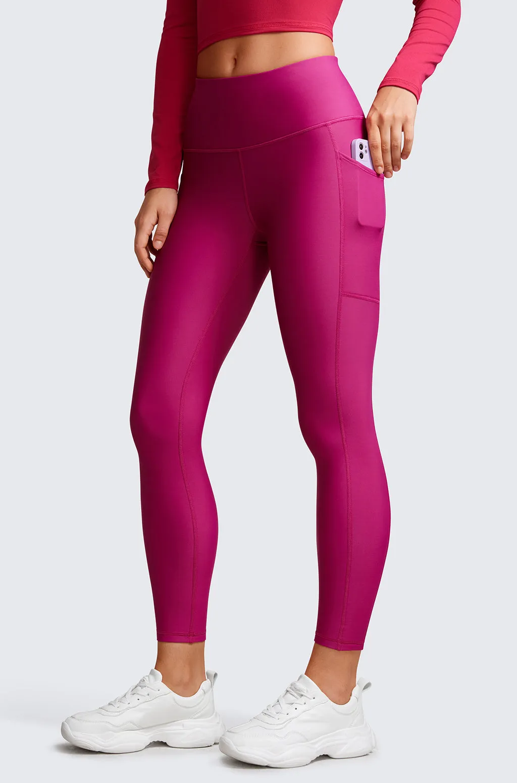 Fleece Lined Leggings with Pockets 25"