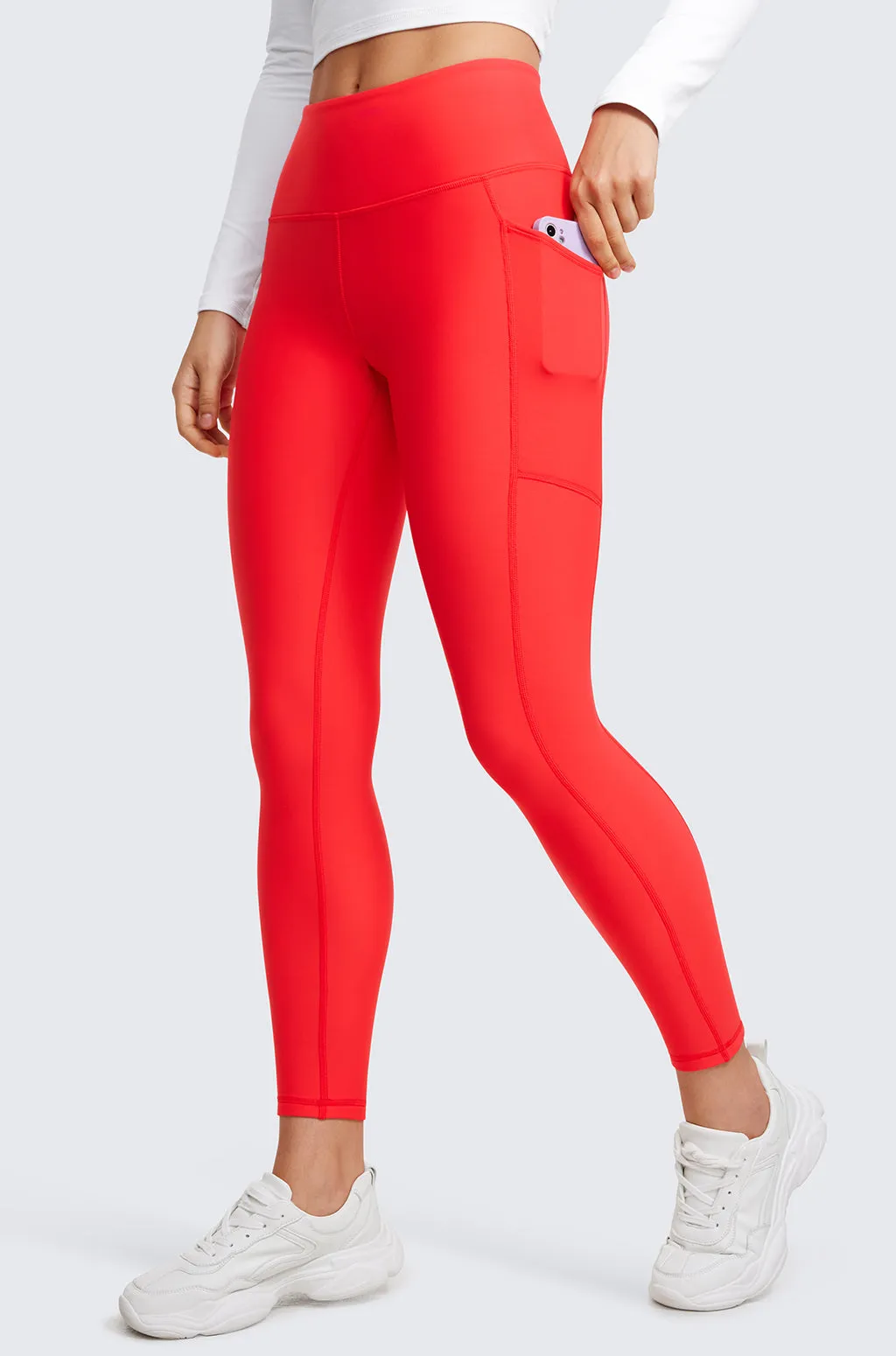 Fleece Lined Leggings with Pockets 25"