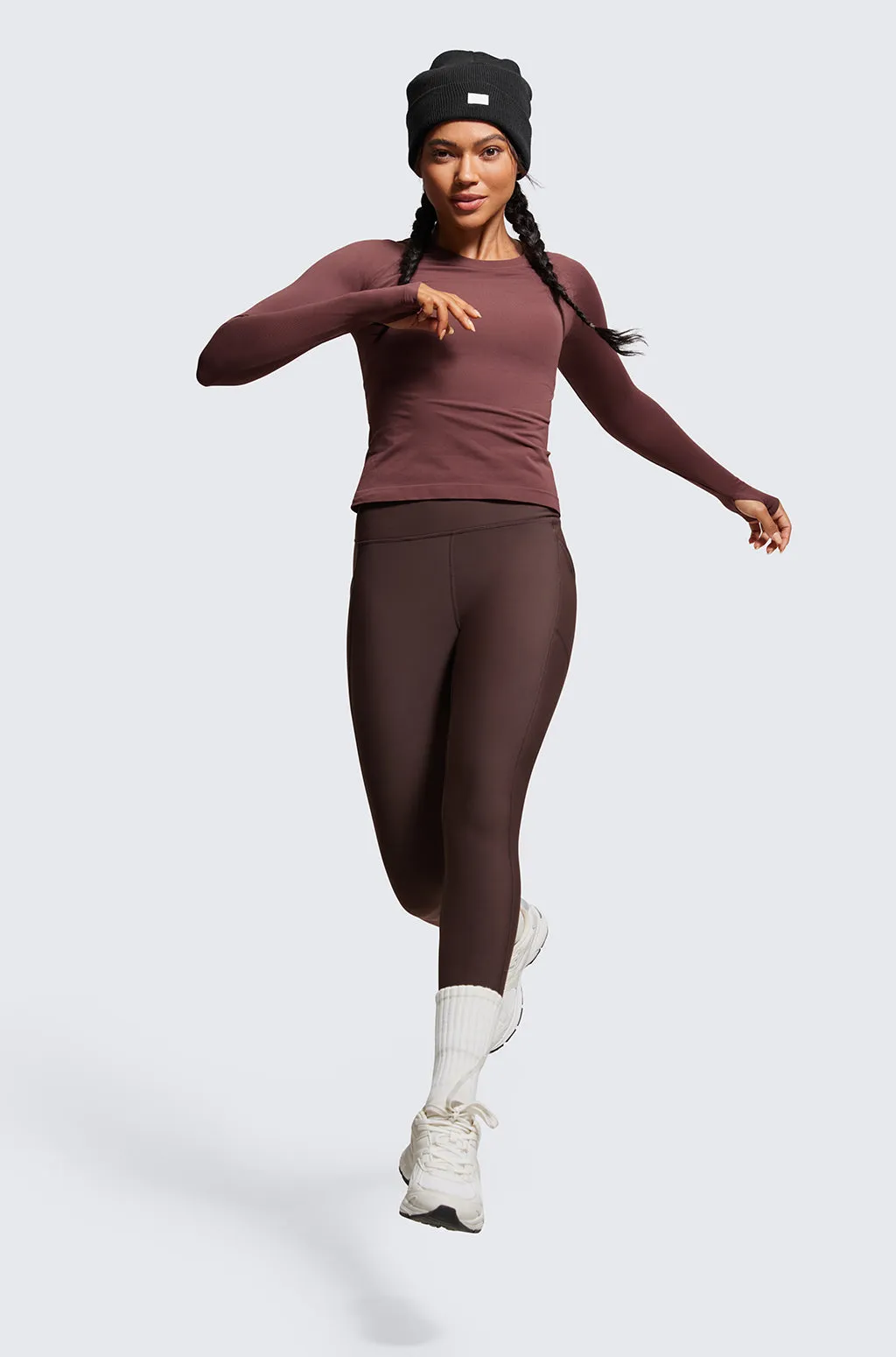 Fleece Lined Leggings with Pockets 25"