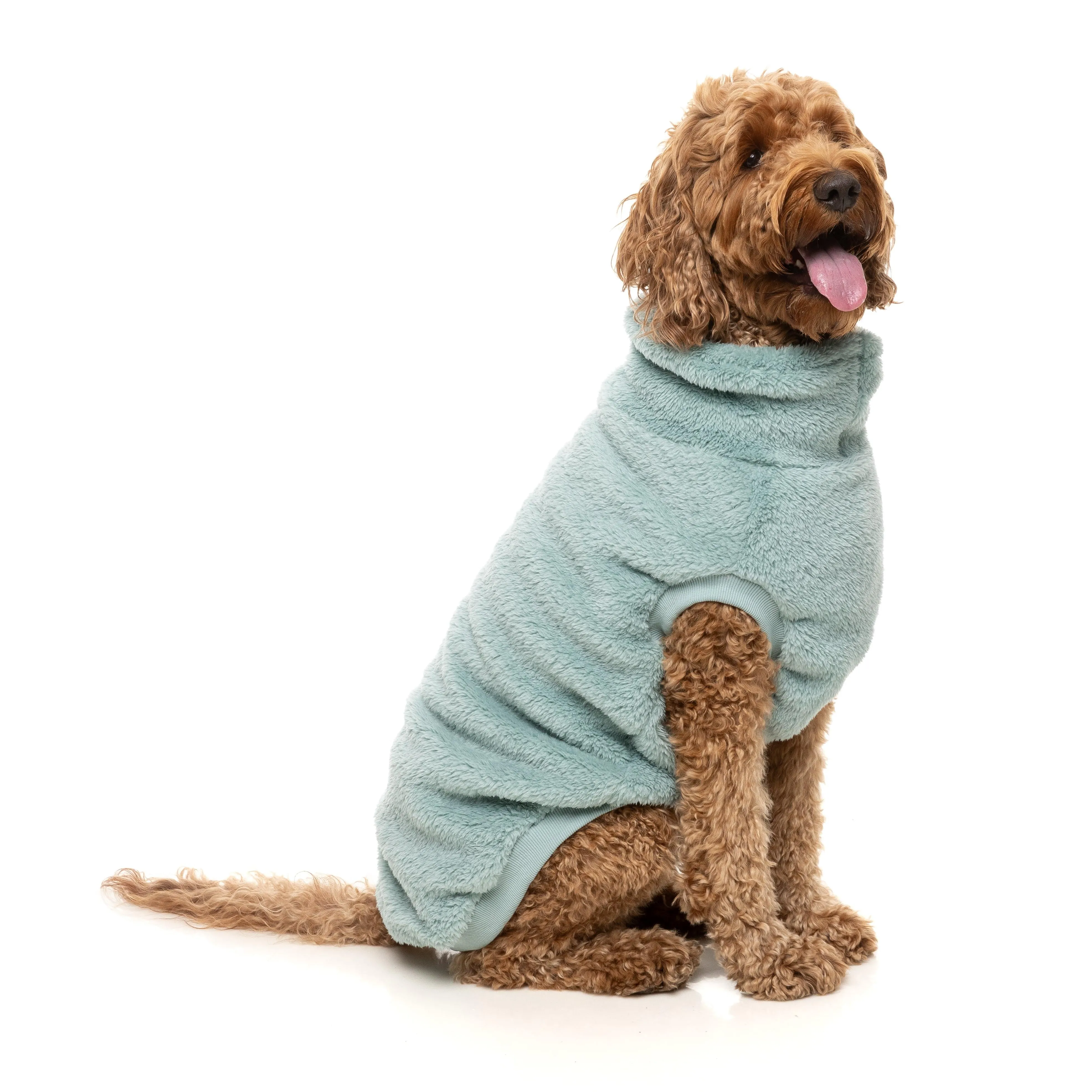 FuzzYard Dog Apparel Turtle Teddy 25 Sweater Arctic Blue Size 1