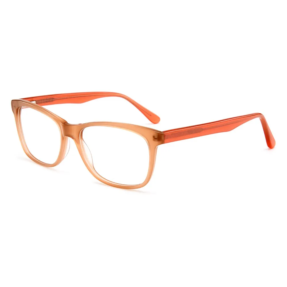 Gmei Unisex Eyeglasses Square Acetate Full Rim With Spring Hinges A727