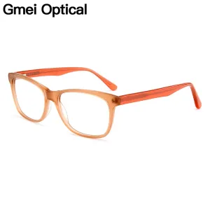 Gmei Unisex Eyeglasses Square Acetate Full Rim With Spring Hinges A727