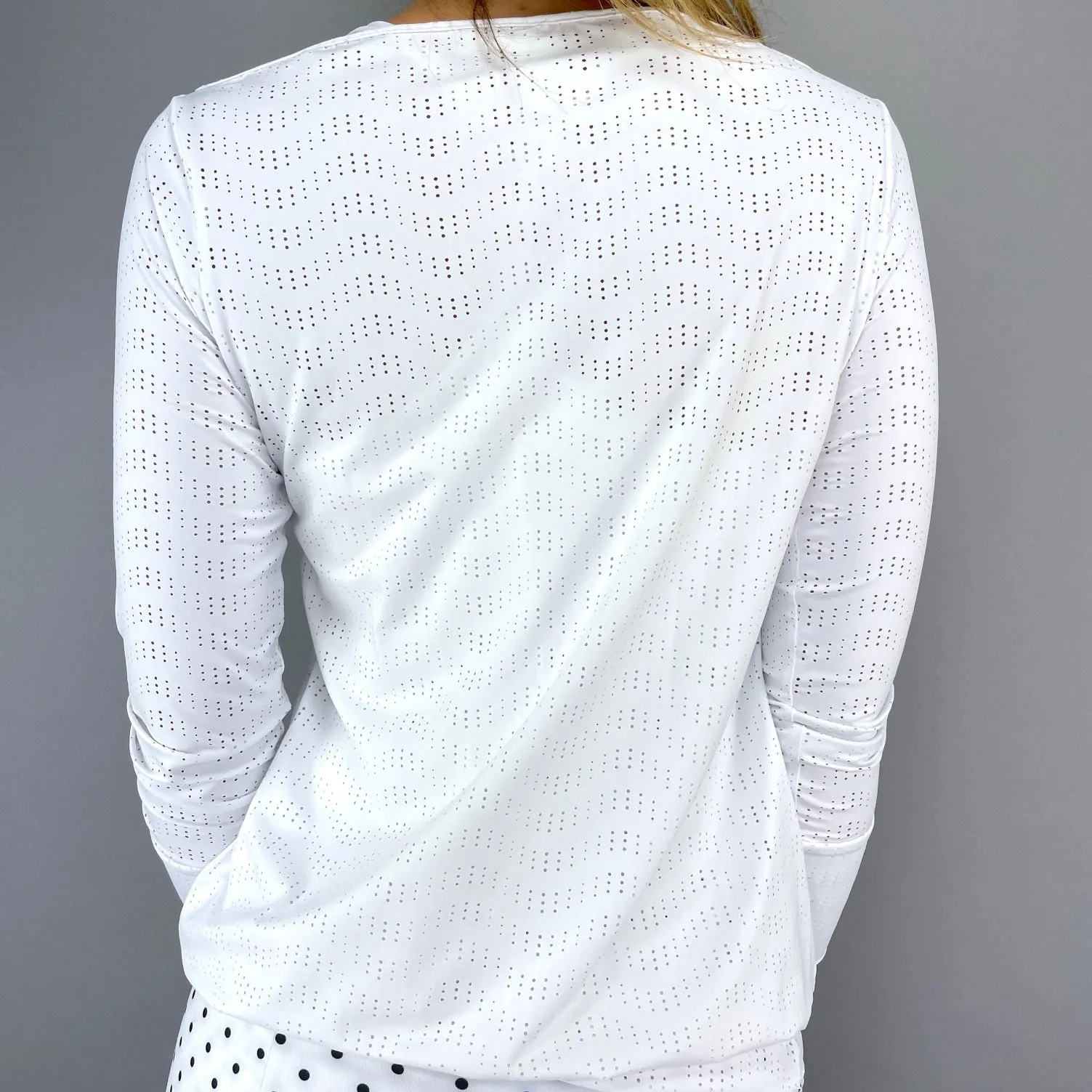 LE Sheer Symmetrical Pullover Top