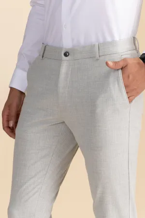 Light Grey Stripe Formal Trousers