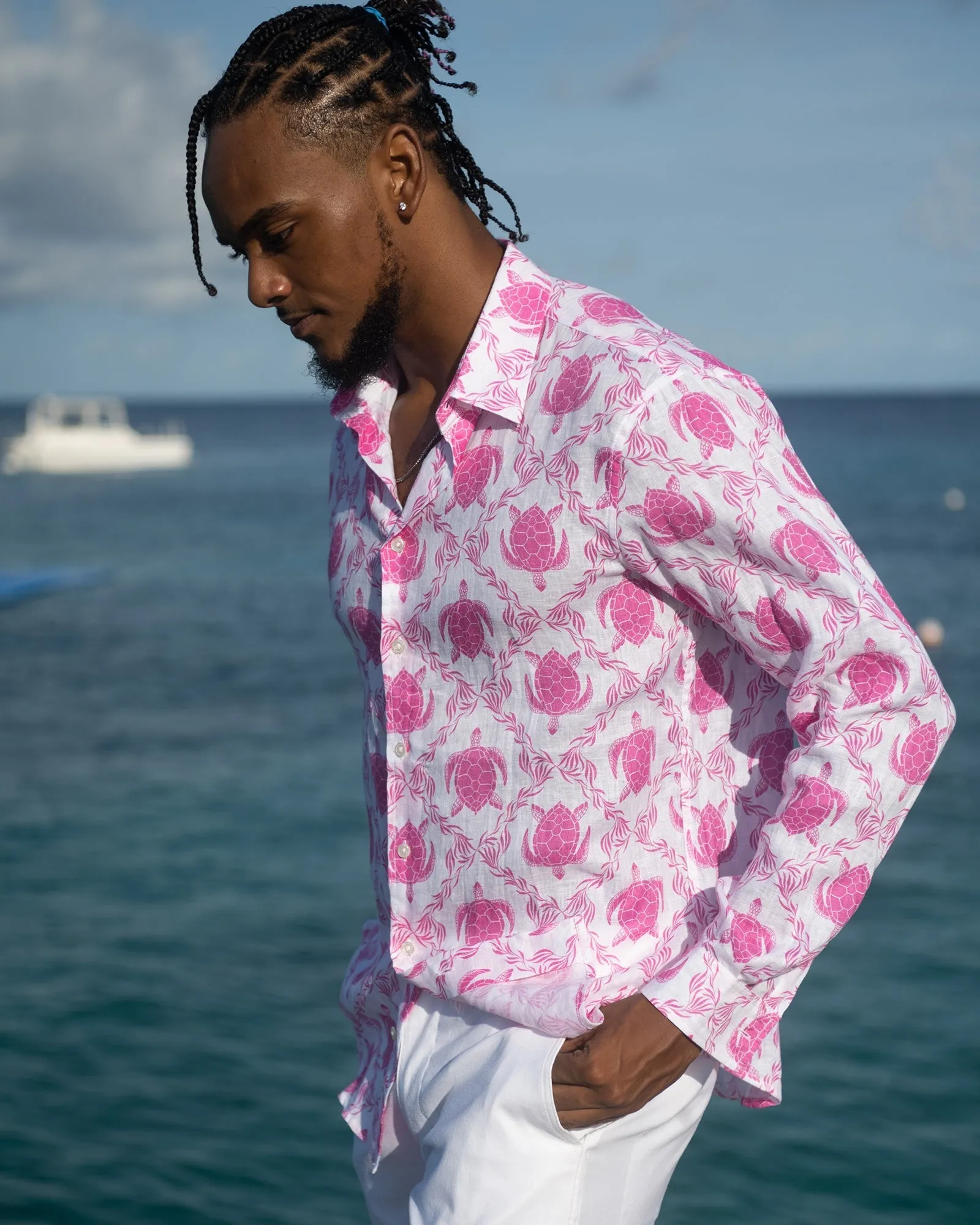 Linen Shirt TURTLE TRELLIS