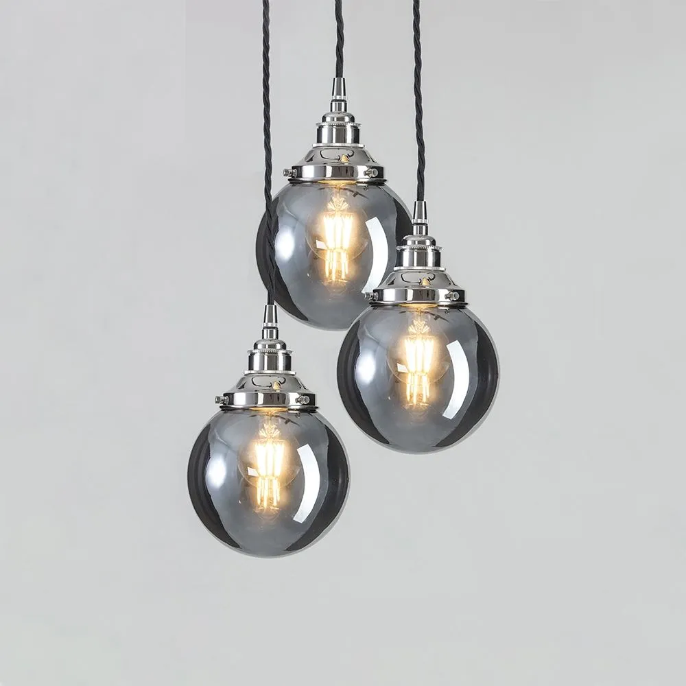 Old School Electric Blown glass cluster - smoked