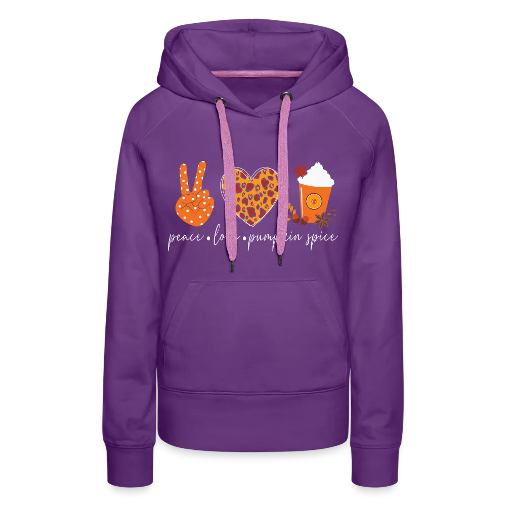 Peace Love Pumpkin Spice Women’s Premium Hoodie