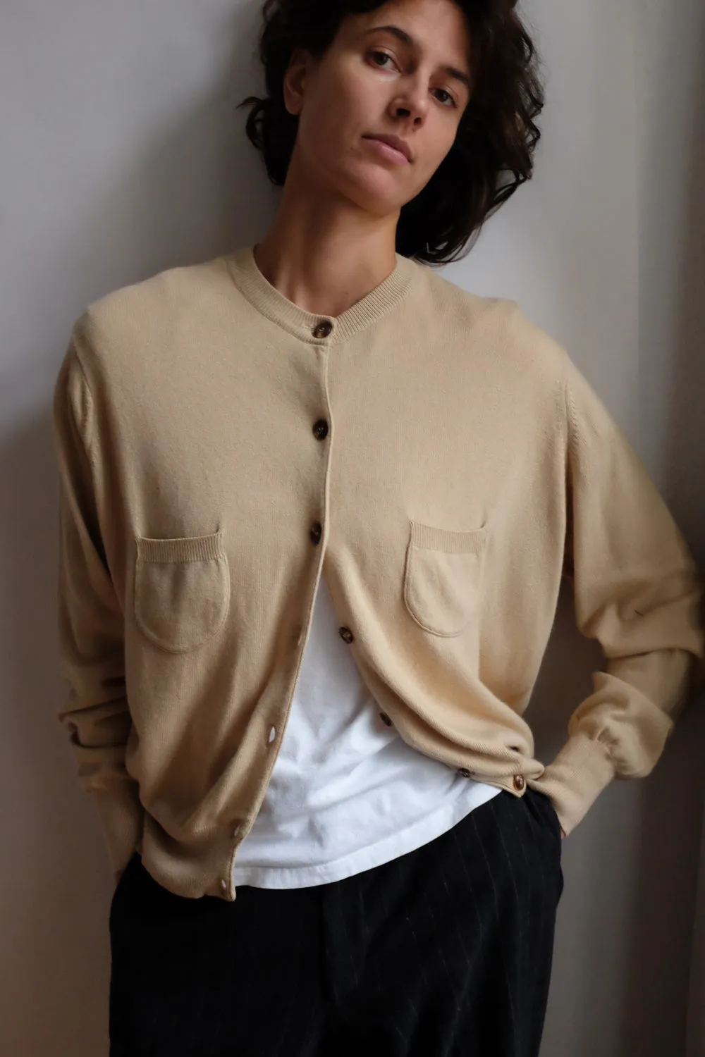 PURE ITALY CASHMERE VISCOSE CARDIGAN