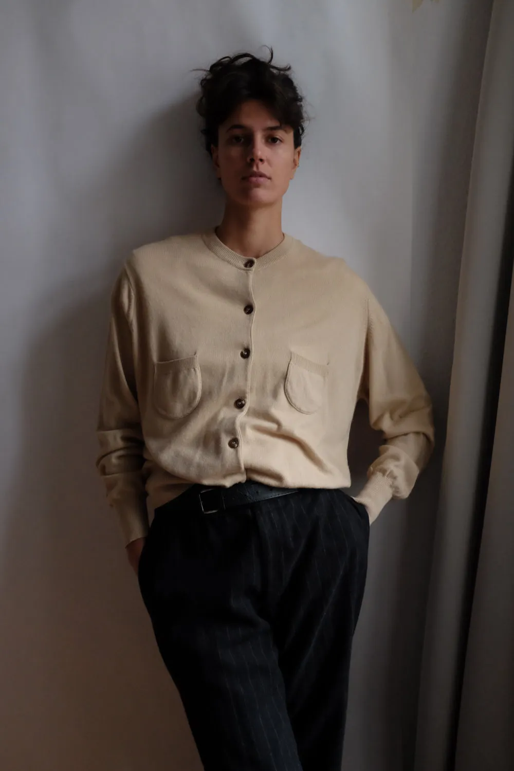 PURE ITALY CASHMERE VISCOSE CARDIGAN