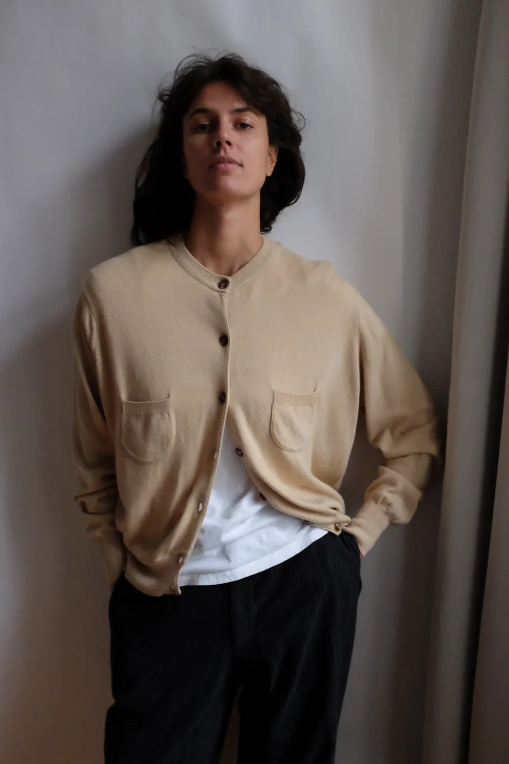 PURE ITALY CASHMERE VISCOSE CARDIGAN