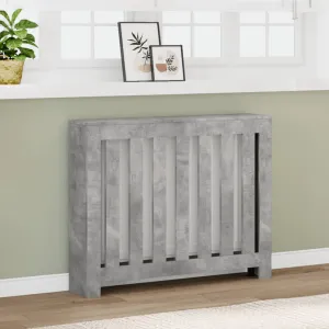 Radiator Cover Concrete Grey 104x20x82 cm Engineered Wood