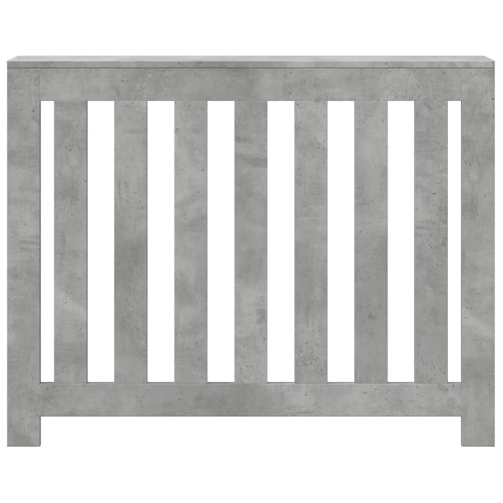 Radiator Cover Concrete Grey 104x20x82 cm Engineered Wood