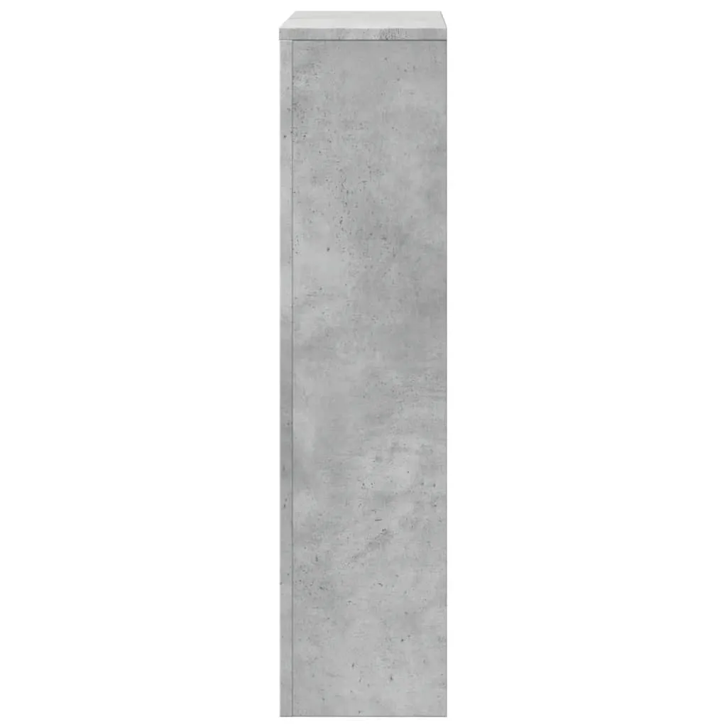 Radiator Cover Concrete Grey 104x20x82 cm Engineered Wood