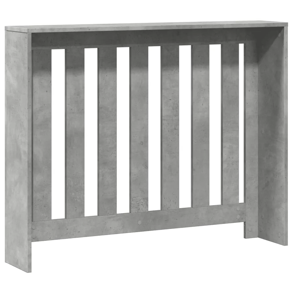 Radiator Cover Concrete Grey 104x20x82 cm Engineered Wood