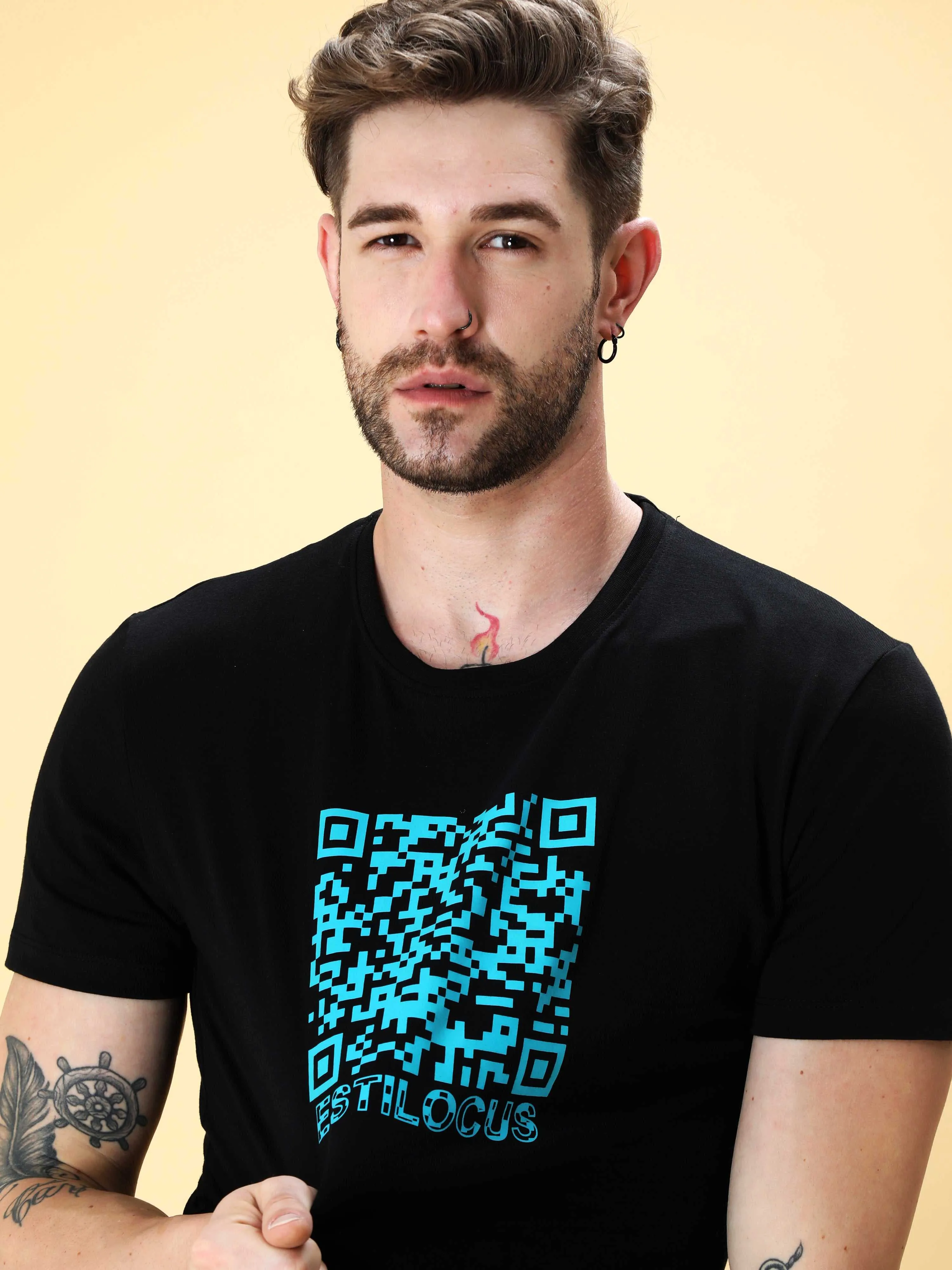 Raven Black Crew Neck T-Shirt