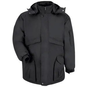 Red Kap JP70 Heavyweight Parka with Water Repellent Fabric, Detachable Hood, Adjustable Waist, Ample Storage Pockets, Storm Flap, Gussets | Sizes S-5XL