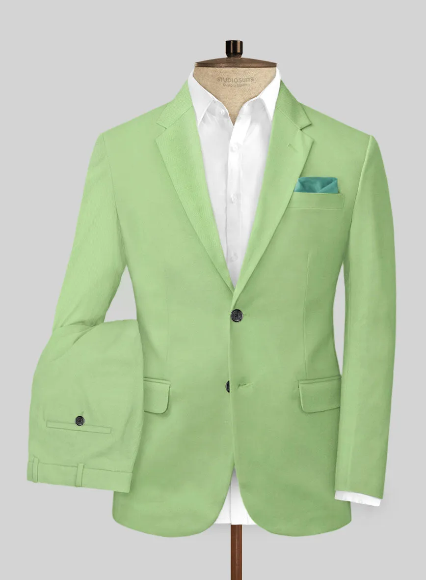 Scabal Nasty Green Cashmere Cotton Suit