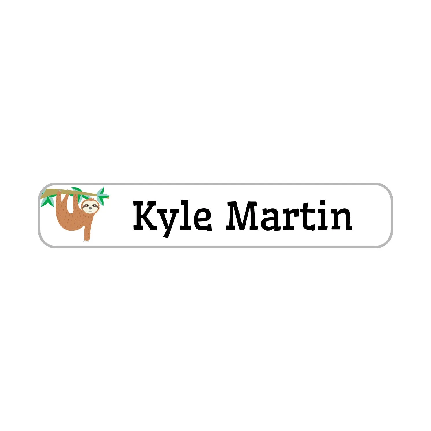Sloth Iron-On Clothing Labels