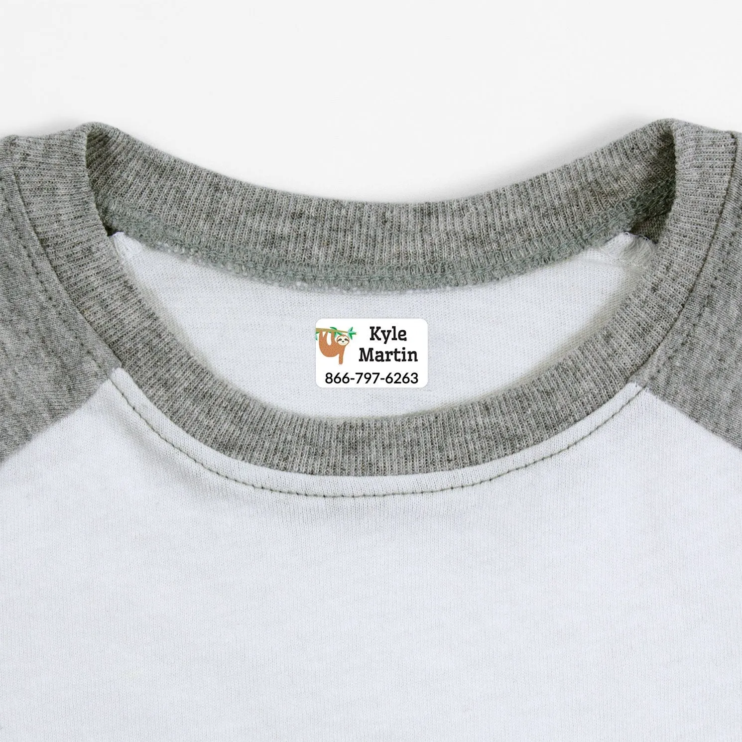 Sloth Iron-On Clothing Labels