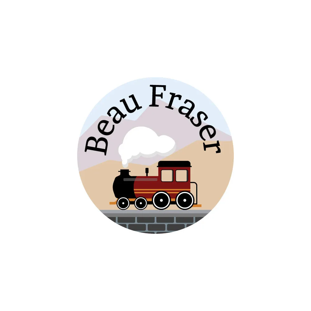 Train Iron-On Clothing Labels