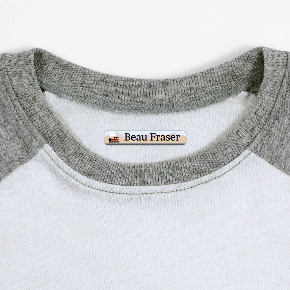 Train Iron-On Clothing Labels