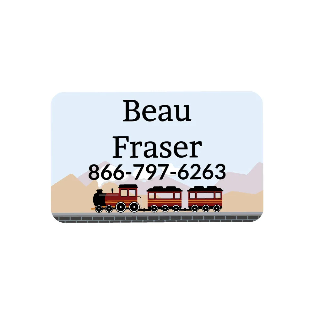Train Iron-On Clothing Labels