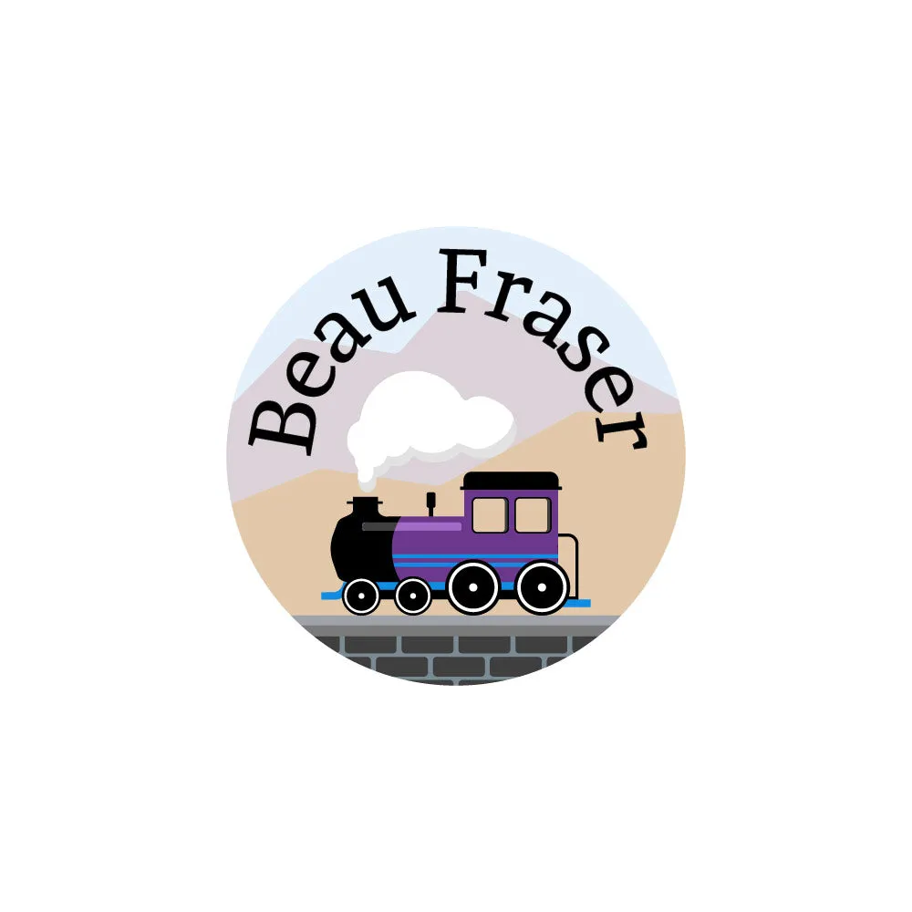 Train Iron-On Clothing Labels