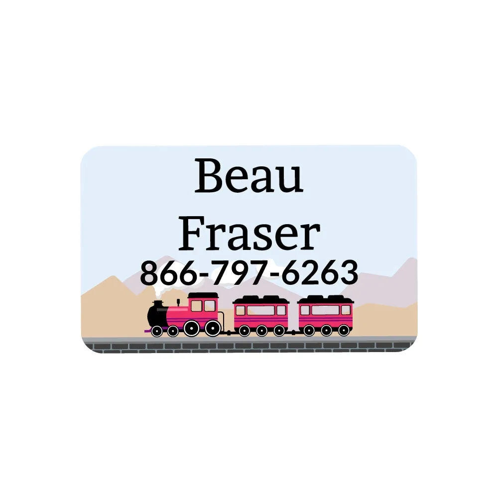 Train Iron-On Clothing Labels