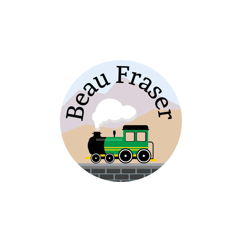 Train Iron-On Clothing Labels