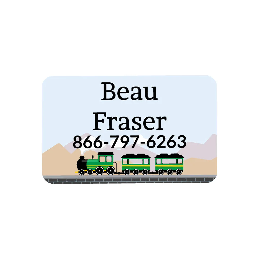 Train Iron-On Clothing Labels