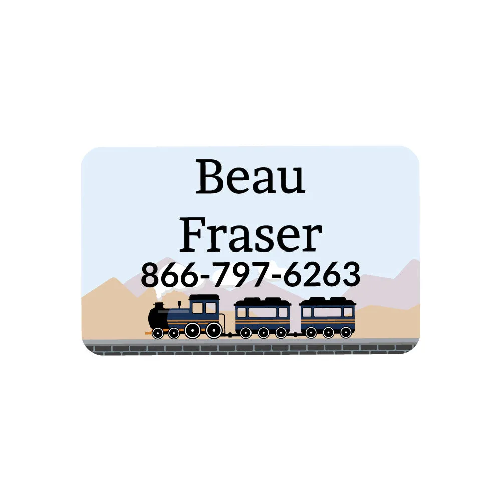 Train Iron-On Clothing Labels