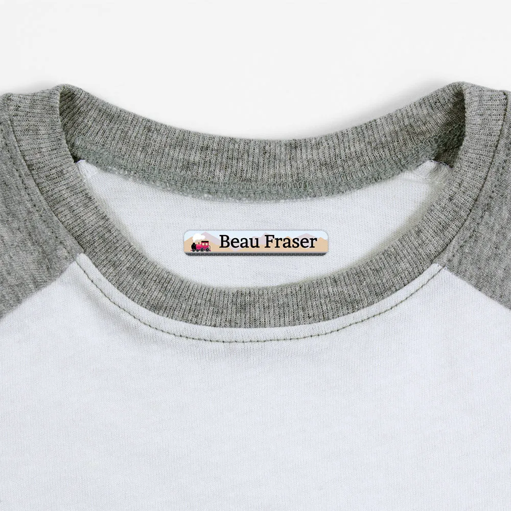 Train Iron-On Clothing Labels