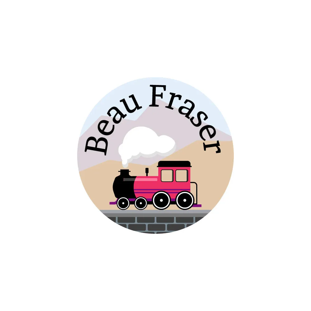 Train Iron-On Clothing Labels